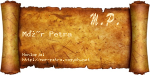 Már Petra névjegykártya