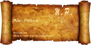 Már Petra névjegykártya