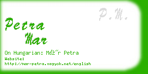 petra mar business card